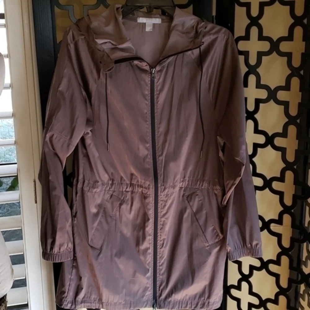 Zella Bronze Rain  Jacket Long Anorak Size‎ XS Brown